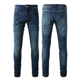 Ready Stock AMIRI New High Street Blue Stitching Slim Fit Jeans