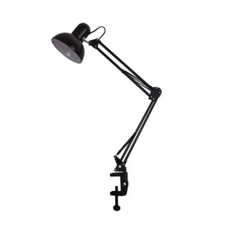 Simple Mart โคมไฟหนีบโต๊ะ ปรับระดับได้รอบทิศทาง สีดำ รุ่น Table Reading lamp Adjustable with super long arm E27 MA