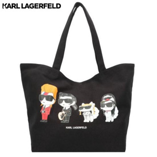 KARL LAGERFELD - K/SUPERSTARS CANVAS SHOPPER 230W3013 กระเป๋าผ้า