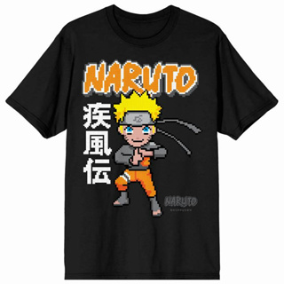 Naruto - 8-Bit Naruto T-Shirt เสื้อผ้าคู่รักชายหญิง