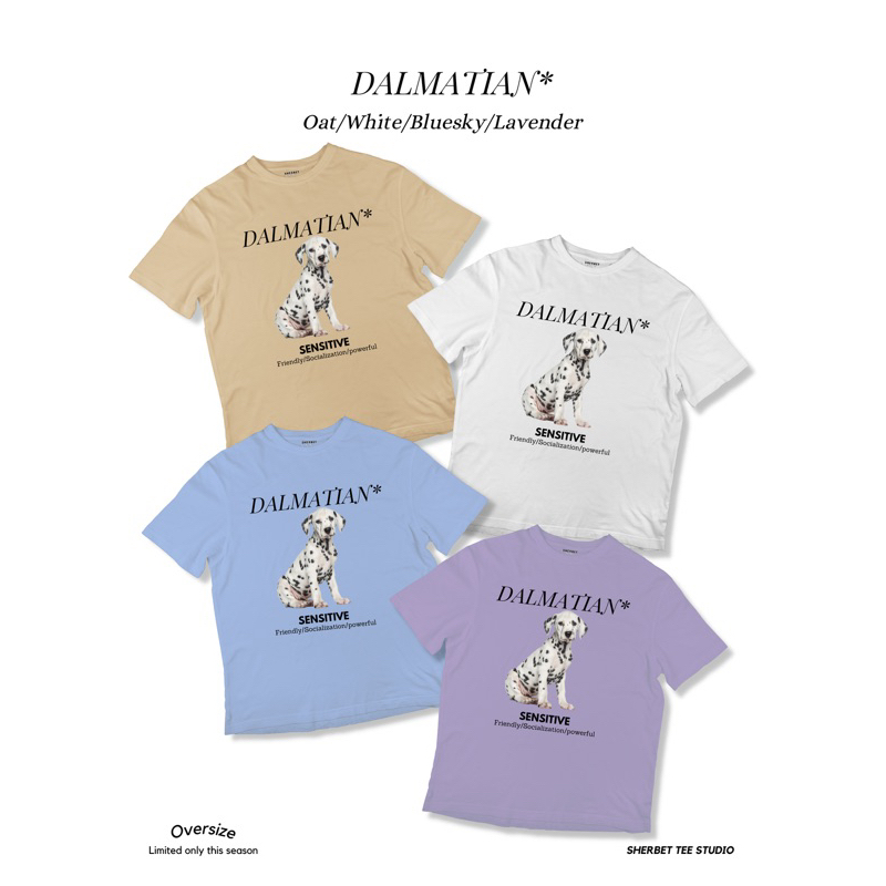 เสื้อยืดลายหมา DALMATIAN/sherbet.teeshop
