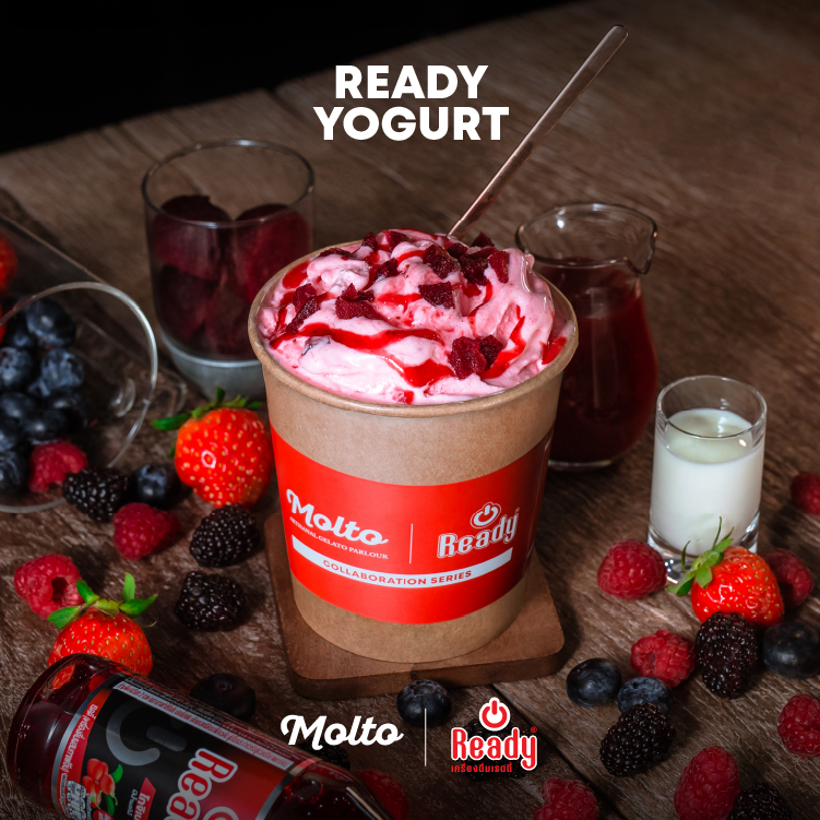 Ready Yogurt (ไอศกรีมเครื่องดื่ม Ready + Yogurt 1 ถ้วย 16 oz.) - Molto premium Gelato