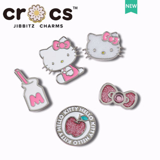 jibbitz crocs HELLO KITTY ELEVATED 5 แพ็ค ตัวติดรองเท้า crocs โลหะคุณภาพสูง