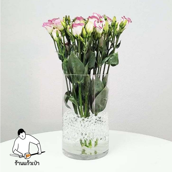โหลแก้วใสทรงกระบอก แก้วแฮนด์เมด เหมาะการจัดดอกไม้ ตกแต่งบ้าน จัดสวนในโหลแก้ว ปลูกเลี้ยงต้นไม้ในน้ำ