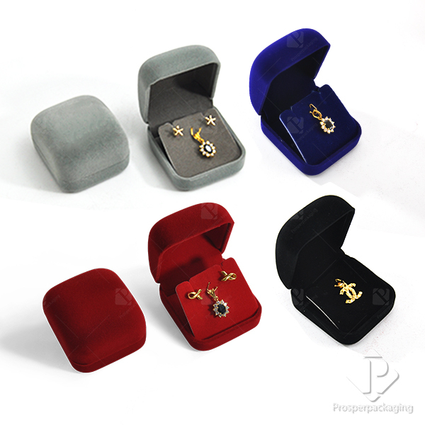 กล่องใส่ต่างหู จี้ เข็มกลัด สร้อย วัสดุเป็นกำมะหยี่ มอบให้เป็นของขวัญเพิ่มความสวยงาม (26)