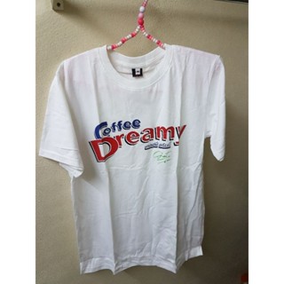 เสื้อยืด สีขาว COFFEE CREAMY SIZE M