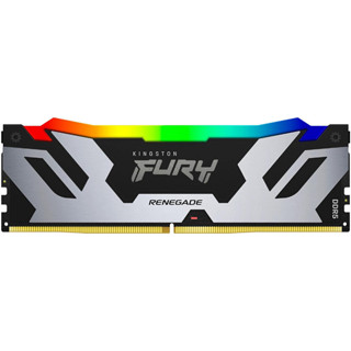 16GB (16GBx1) DDR5 6400MHz RAM (แรมพีซี) KINGSTON FURY RENEGADE DDR5 RGB (BLACK-SILVER) (KF564C32RSA-16)