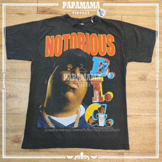 [ BIGGIE ]The Notorious Big POPPA Shot ya  original Bootleg เสื้อฮิปฮอป วินเทจ papamama vintage