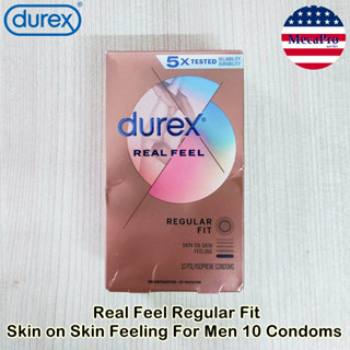 50% Sale!!! Durex® Real Feel Regular Fit Skin on Skin Feeling For Men 10 Condoms Size 56 mm ดูเร็กซ์ เรียลฟีล