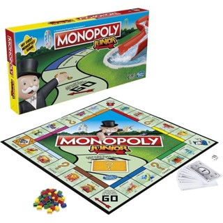 Hasbro Gaming Monopoly Junior Board Game for Kids Great Introduction to The Game บอร์ดเกมโมโนโพลี่จูเนียร์ของแท้