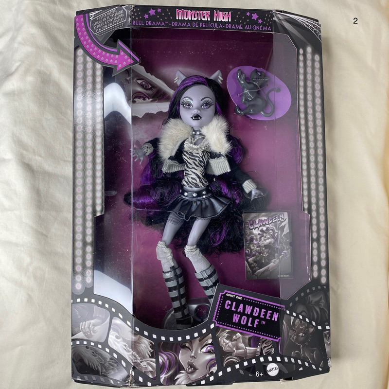 พร้อมส่ง monster high reel drama clawdeen NIB สภาพตามรูป(2)