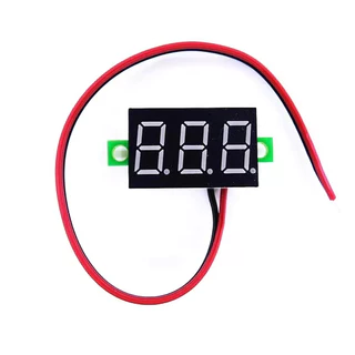 โวลต์มิเตอร์ดิจิทัล DC 2.5V-30V ขนาด 0.28 นิ้ว แผงโวลต์มิเตอร์ดิจิทัล LED สีแดง ฟ้า เหลือง เขียว วัดโวลท์12v 24v