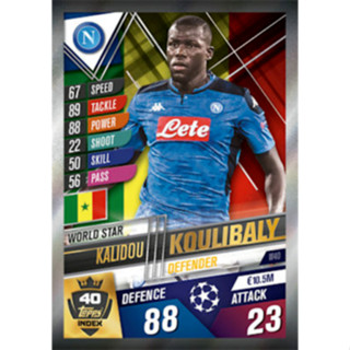 Kalidou Koulibaly (SSC Napoli) W40.  MATCH ATTAX 101 2019/20 - WORLD STAR