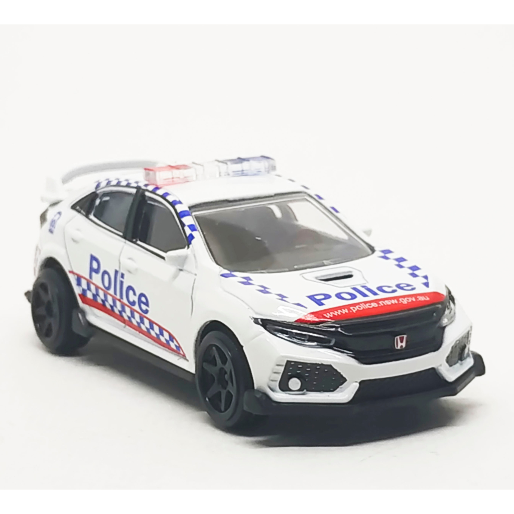 Majorette Honda Civic Type R - Australia Police White ล้อ 6SB Scale 1/58 (8cm) ไม่มี package