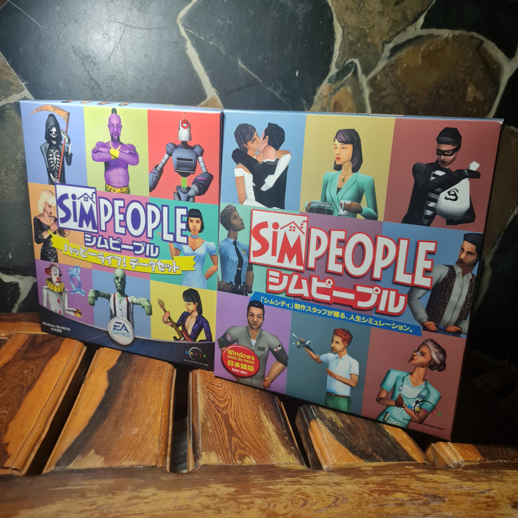 (PC) Sim People (The Sims 1)ภาคหลัก+ภาคเสริม JP กล่องใหญ่มือหนึ่งแผ่นซีล