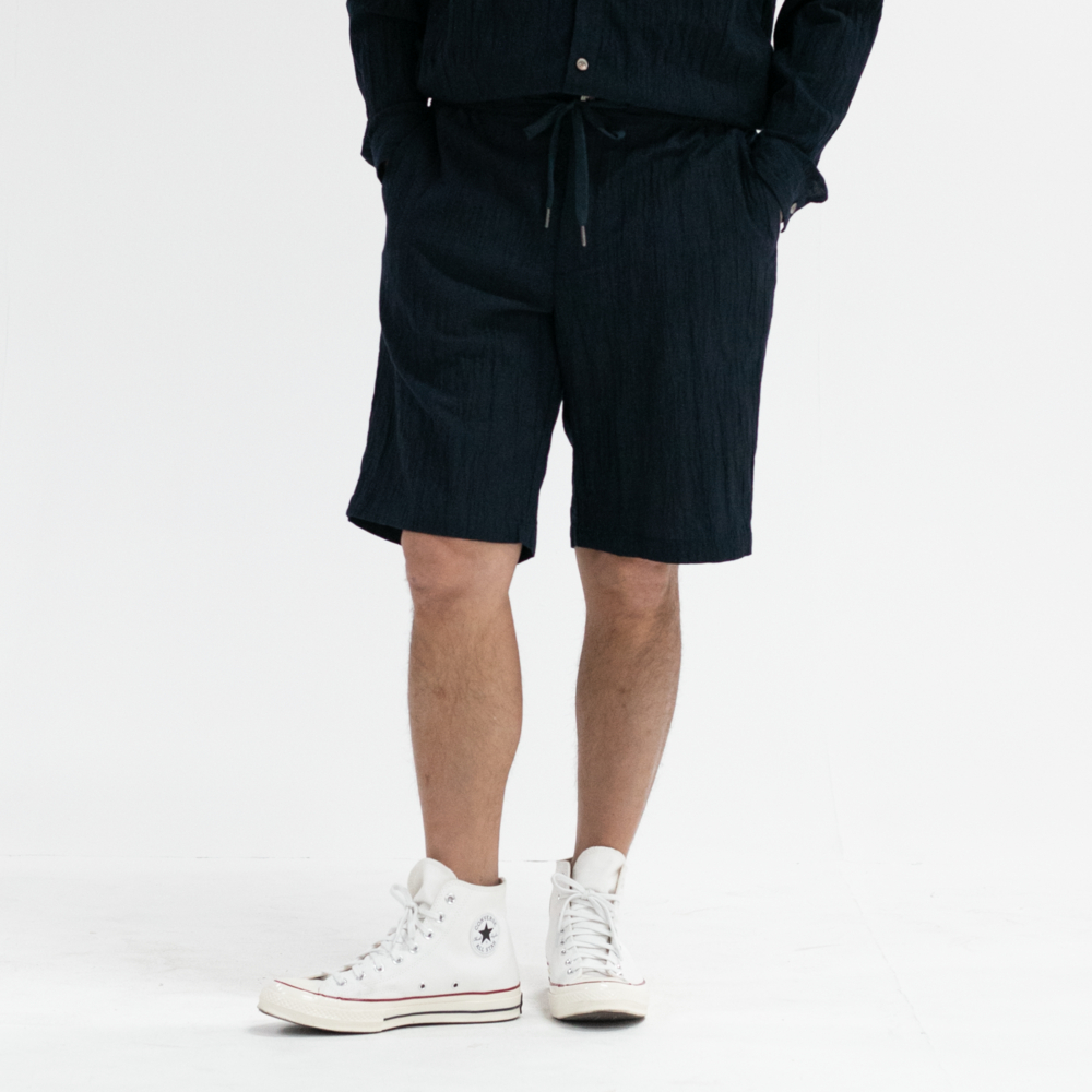 TAKEO KIKUCHI กางเกงขาสั้น TEXTURED PRINTED EASY SHORTS