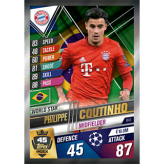 Philippe Coutinho (FC Bayern München) W45.  MATCH ATTAX 101 2019/20 - WORLD STAR