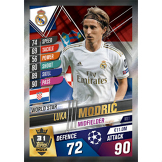 Luka Modrić (Real Madrid CF) W31.  MATCH ATTAX 101 2019/20 - WORLD STAR