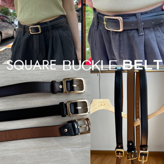 UIUI | square buckle belt เข็มขัดกรอบทองสี่เหลี่ยม