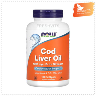 NOW,Cod Liver Oil, 1,000 mg, 180 Softgels