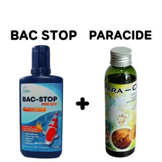 BAC-STOP + PARA-CIDE ผลิตภัณฑ์สำหรับดูแลปลาคาร์ฟ ปลาทอง ปลาสวยงาม