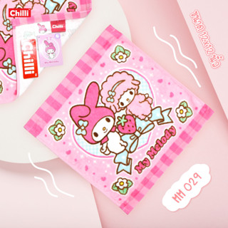 "ของแท้ 100%" Sanrio ผ้าขนหนูเช็ดหน้า My melody MM-029 ขนาด 12*12 นิ้ว / 30*30 ซม