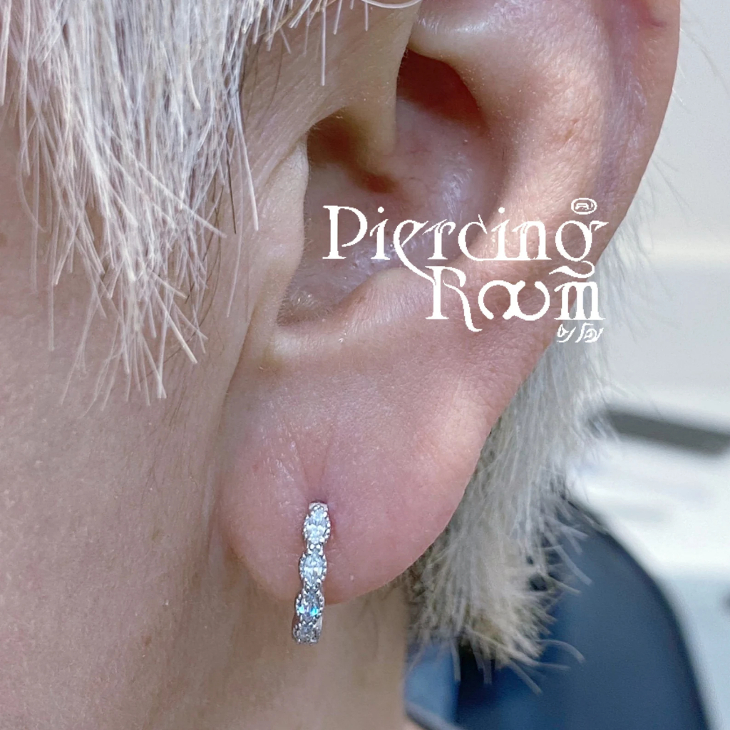Piercingroom by Jay حلق هوغي ماركيز زركون فضة — صورة 8