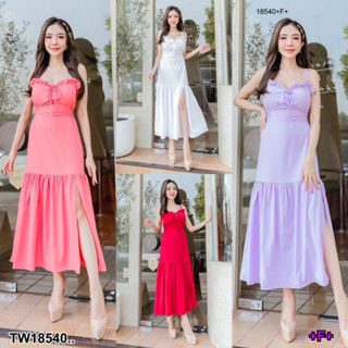 TW18540 Dress เดรส แขนกุด