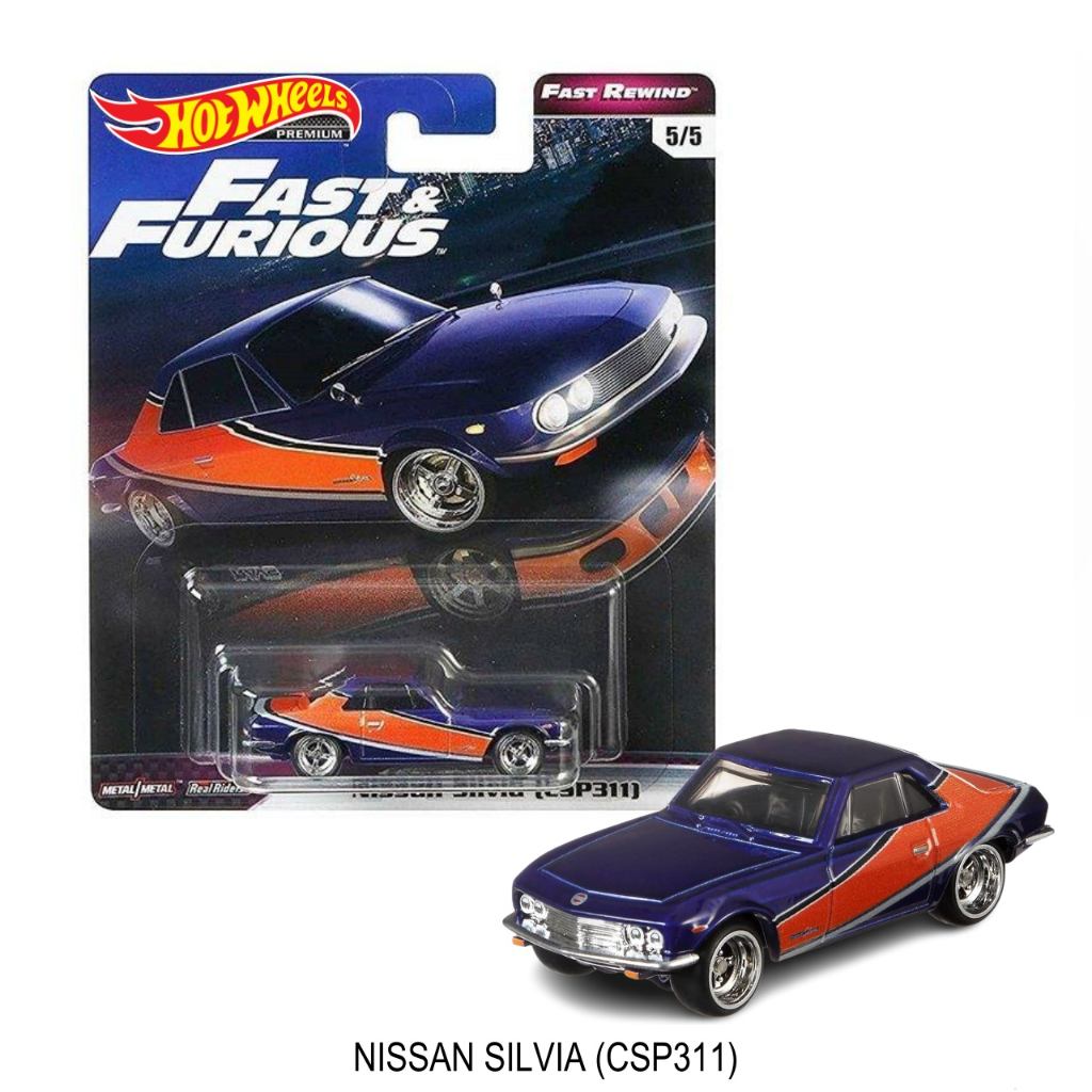 NISSAN SILVIA (CSP311) ลิขสิทธิ์แท้ Hot wheels Fast&Furious fast rewind โมเดลรถเหล็ก ล้อยาง