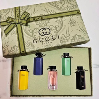 Gift Set Perfume GUCCI FLORA SET 5IN1 LIMITED GREEN BOX Size 5ml 5Pcsในกล่องสีเขียวสวยหรู