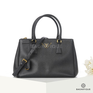 PRADA SAFFIANO BN1801 30 BLACK SAFFIANO LEATHER GHW