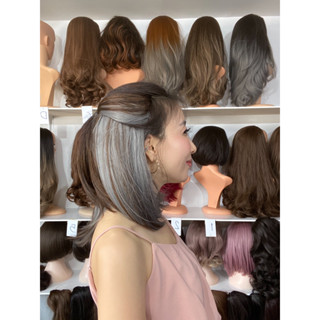 ฮาฟวิกทรงAva สวมครึ่งหัวแบบ2ชั้น2สีงาน2โทนบ๊อบเท35ซม.ค่ะ