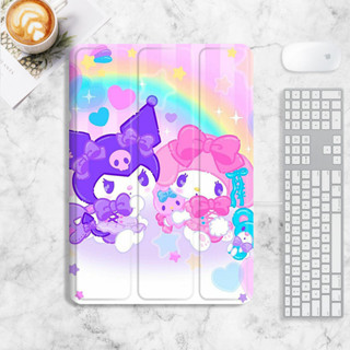 kuromi เคส iPad mini1/2/3/4/5/6 air4/5 Sanrio เคสไอแพด 10.2 gen7/8/9 gen10 case iPad pro11 2022 เคสซิลิโคน มีที่ใส่ปากกา