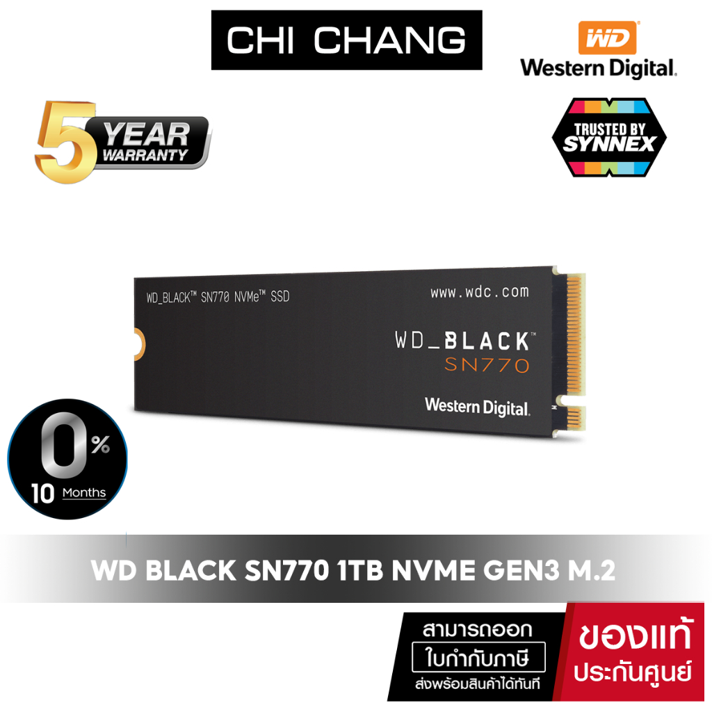 WD SSD BLACK SN770 500GB M.2 2280 NVME # WDS500G3X0E