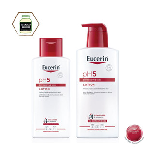 Eucerin pH5 DRY SENSITIVE SKIN LOTION 250 ML /400 ML. ยูเซอริน พีเอช 5 โลชั่นบำรุงผิว สำหรับผิวธรรมดาถึงผิวแห้ง