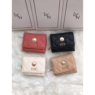 LYN ACCS New Round Metal Trifold Trifold Compact Wallet กระเป๋าสตางค์สุภาพสตรี，9