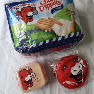 The laughing cow cheese bag pilow tiffin lunch box กล่องข้าว วัวแดง กระเป๋า หมอน หมอนอิง ชีสคุณภาพ วัวหัวเราะ ฝรั่งเศส