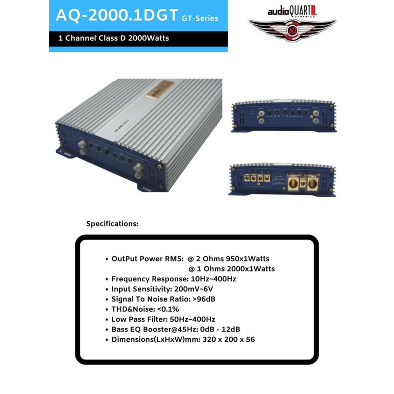 AUDIO QUART รุ่น AQ-2000.1DGT