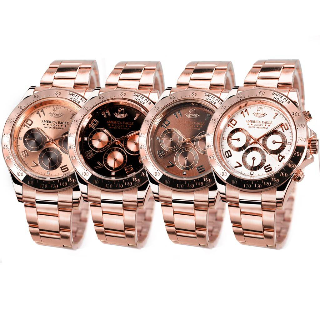 นาฬิกาGrand Eagle ของแท้100% รุ่นAE006G นาฬิกาอีเกิ้ลผู้หญิง นาฬิกาผู้หญิง สายเหล็ก กันน้ำ สีโรส/ทอง