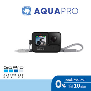 GoPro 11 / 10 / 9 Sleeve + Lanyard Black ซิลิโคนพร้อมสายคล้องคอ ของโกโปรแท้ สีดำ By AquaPro