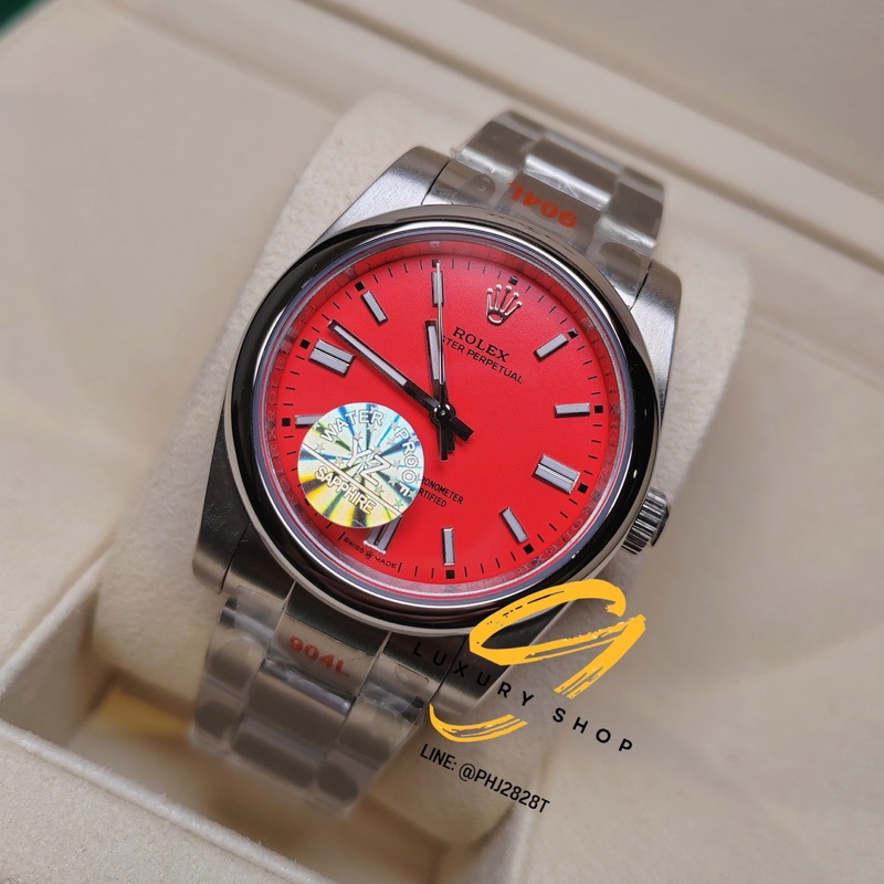 Ori 1:1 นาฬิกาRL OP 36mm สีแดง เครื่องAutomatic *สินค้าตรงตามรูป