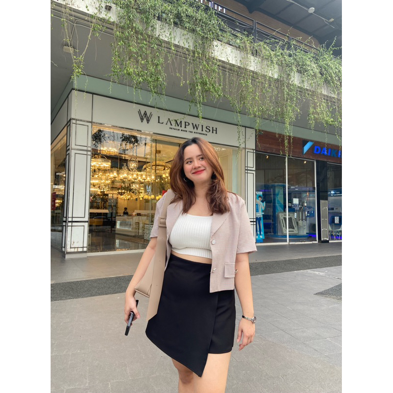 กระโปรงกางเกงรุ่น Vivian (สีดำ) ทรงเอวสูงพรางหุ่น เนื้อผ้าดี แมทง่ายมาก - รูปที่ 3