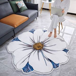 Flower floor mat พรมสไตล์มินิมอล ลายดอกไม้ แบบA 100x100cm รุ่น ST221011-68A