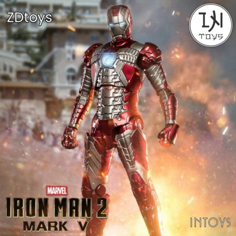 ZD toys IronMan Mark 5 / Iron man MK5 Action Figure 1/10 Scale ZDtoys​ งานลิขสิทธิ์แท้ ความสูง 18 cm