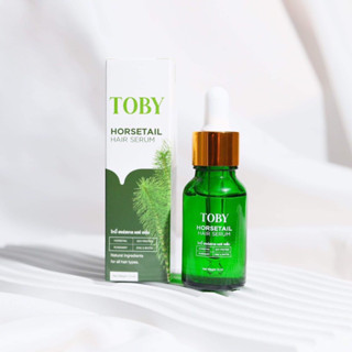 Toby Horsetail Hair Serum โทบี้ ฮอร์สเทล แฮร์เซรั่ม ลดผมขาดล่วง เร่งผมยาว บำรุงหนังศีรษะ เซรั่มบำรุงผม ลดผมร่วงขนาด15 ml