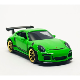 Majorette Porsche 911 GT3 RS - Letter Stripe Side Green ล้อ 8SG Scale 1/70 (8cm) ไม่มี package