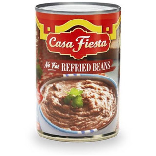 casa fiesta refried beans no fat 454g.ถั่วบดปรุงรส ตราคาซ่าเฟสต้า นำเข้าจากอเมริกา🇺🇸 ทำจากถั่วพินโต้