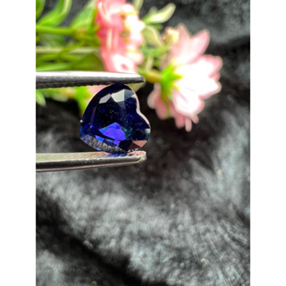 Blue sapphire corundum Heart shape 6.50mm mohs scale 9