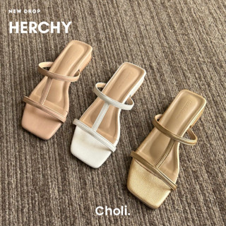 🔥กรอกโค้ด CHAL9S ลด 65.-* HERCHY by Choli รองเท้าแตะส้น 1 นิ้ว พร้อมส่ง✨💖