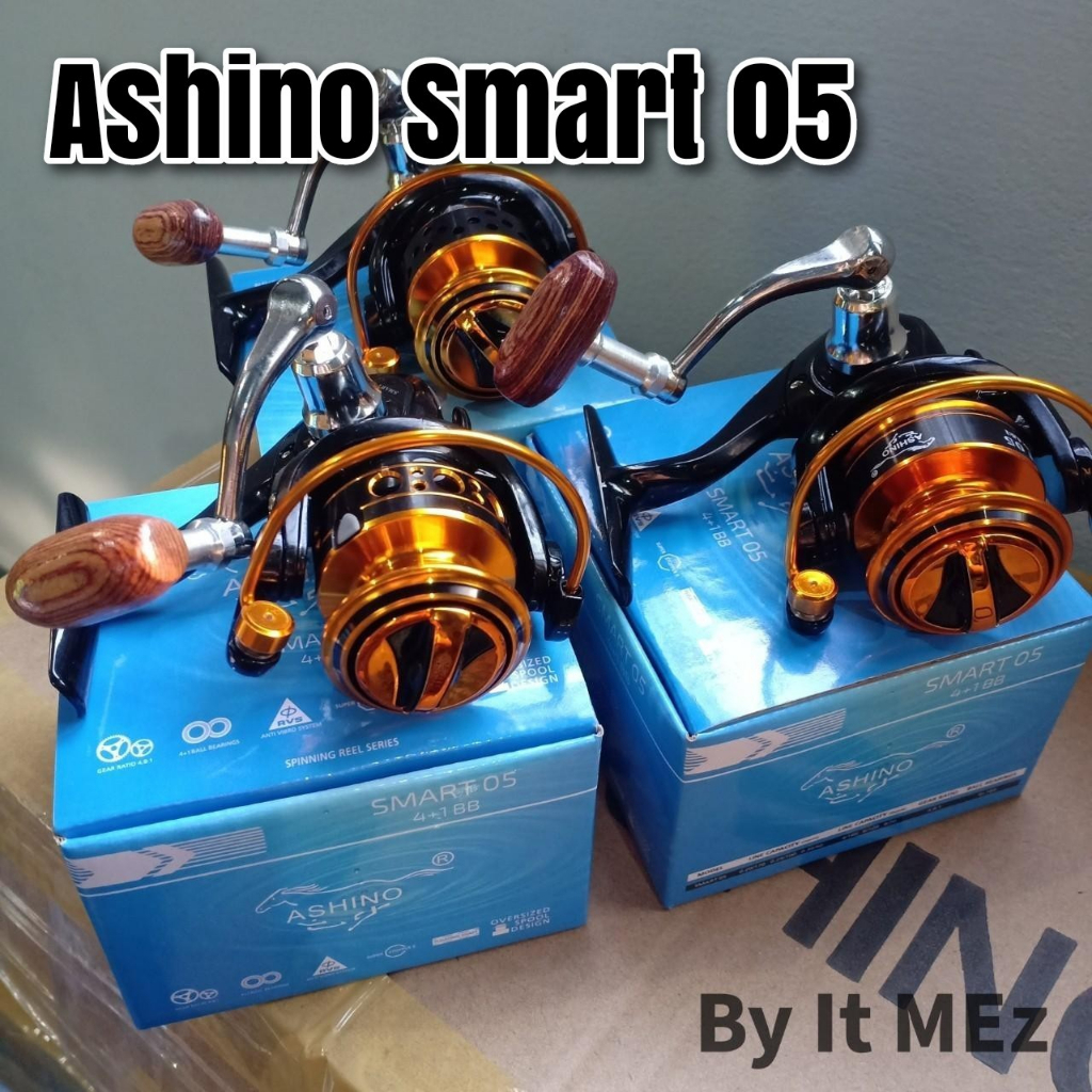 [ ของแท้ ]  รอกตกปลา รอกสปิน รอกอาชิโน่ Ashino Smart05 ตัวเล็ก เหมาะกับงานตกสปิ๋ว ตกกุ้ง พร้อมส่ง ❗❗ Spinning reel